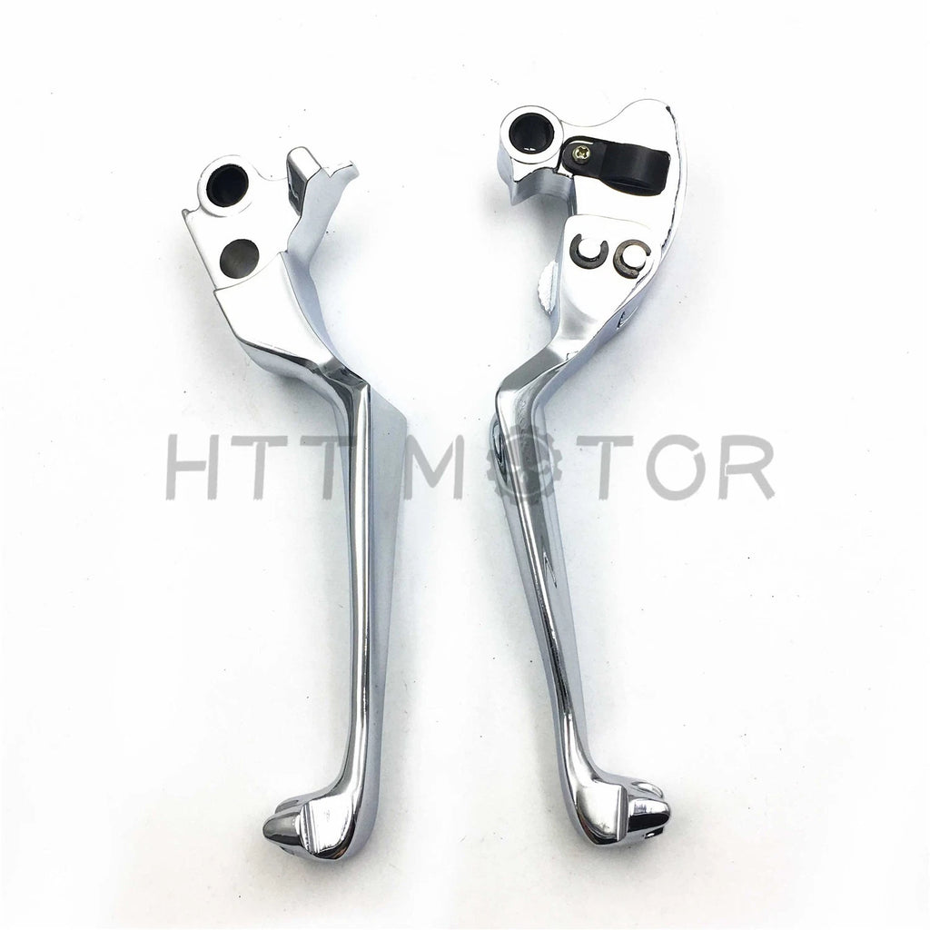 Chrome Skull Adjustable Brake Clutch Levers for Harley Electra Glide Road King (1996–2007)