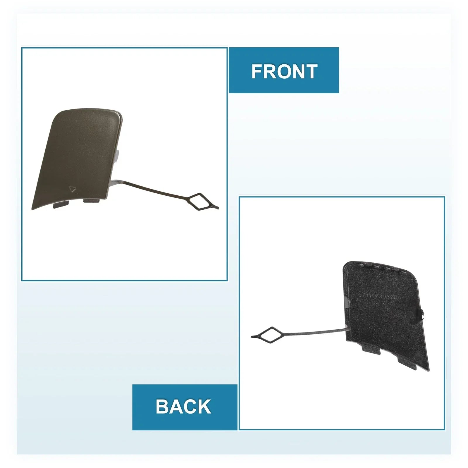 Front Bumper Tow Hook Cover for BMW X1 Brown (2012 - 2015)