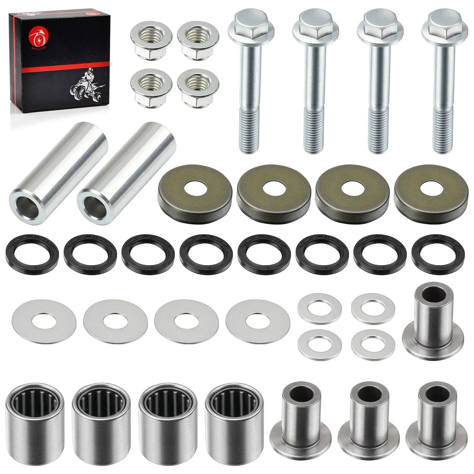 Front Upper A-Arm Bushing Seal Bolt Kit for Suzuki Quadsport Z400 (2003–2006)