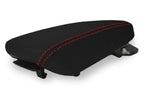 Console Lid Armrest Cover for Hyundai Kona (2018–2020) Carbon Fiber Red Stitch