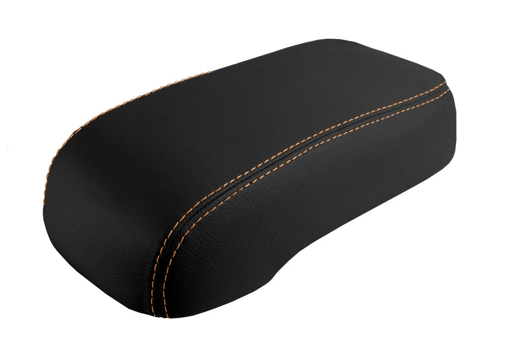 Console Lid Pull Over Cover Leather for Hummer H3 (2005–2010) Orange Stitch