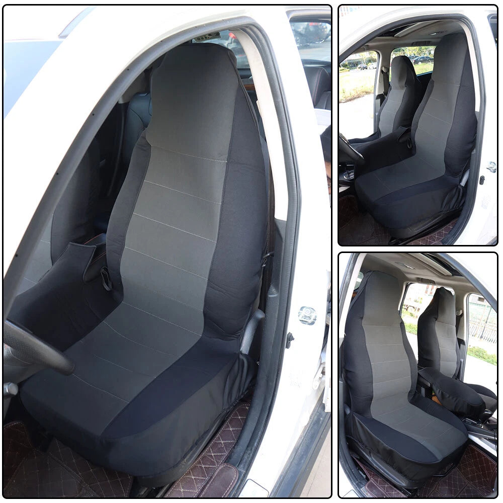 Set of 2 Front Seat Covers for Ford Ranger (1998â2003) Black/Charcoal