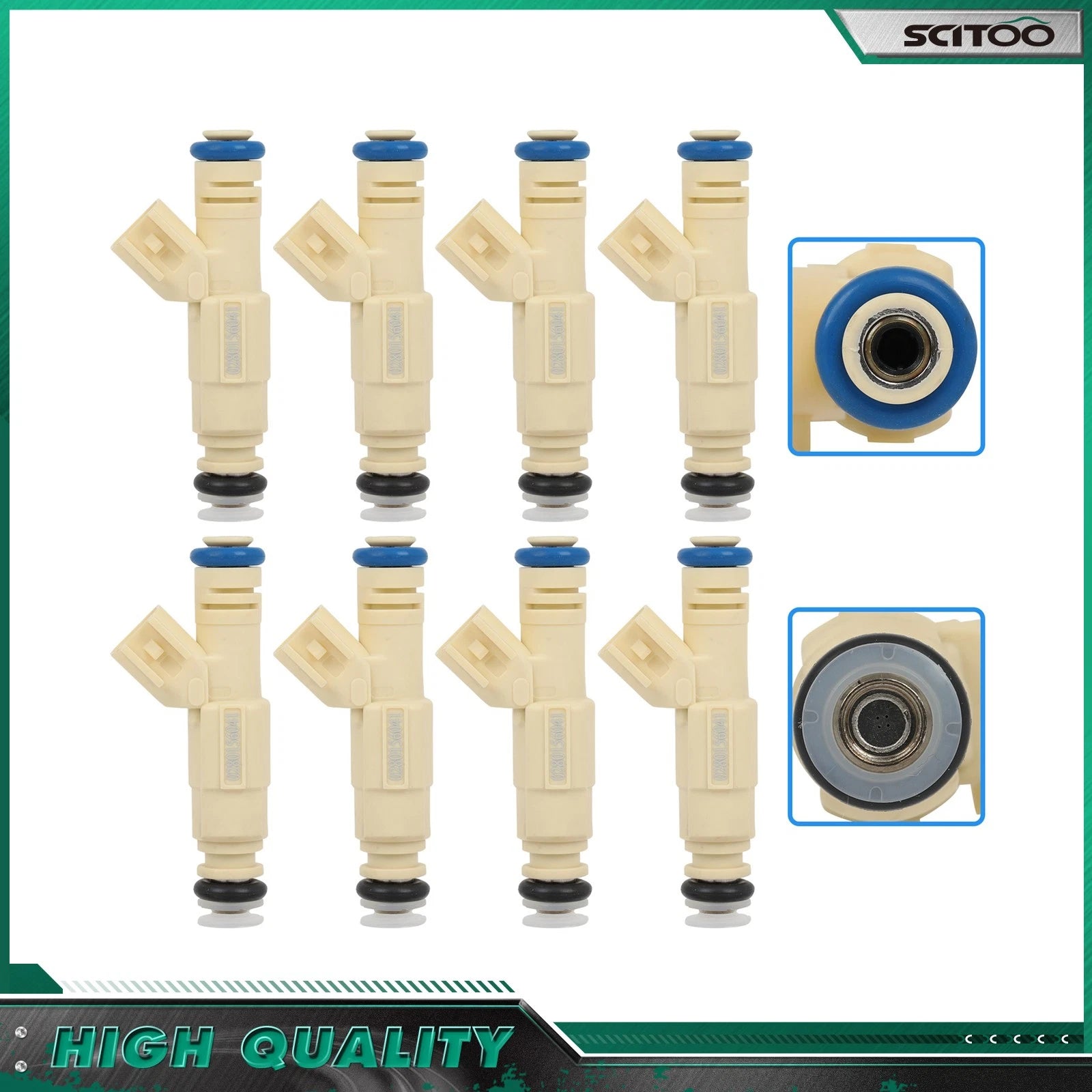 Set of 4 Fuel Injectors for Ford Expedition 4.6L (2003–2004) & Mercury Cougar 2.5L (1999–2000)