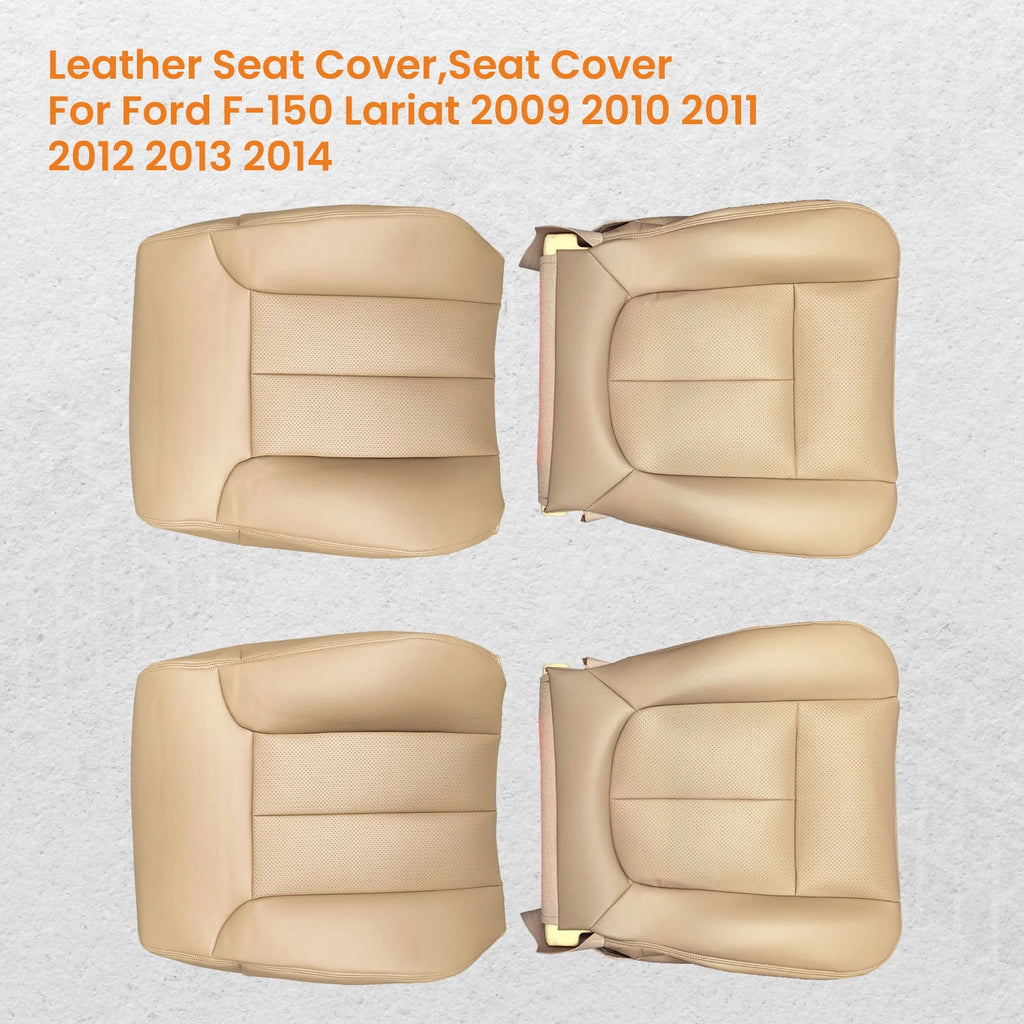 Set of 2 Tan Seat Covers for Ford F150 Lariat (2009–2014)