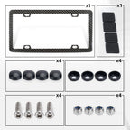 Carbon Fiber License Plate Frame for Universal Vehicles (4 Holes)