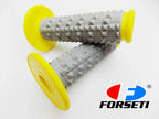 Yellow Grey Diamond Handlebar Grip Set for Suzuki RM500