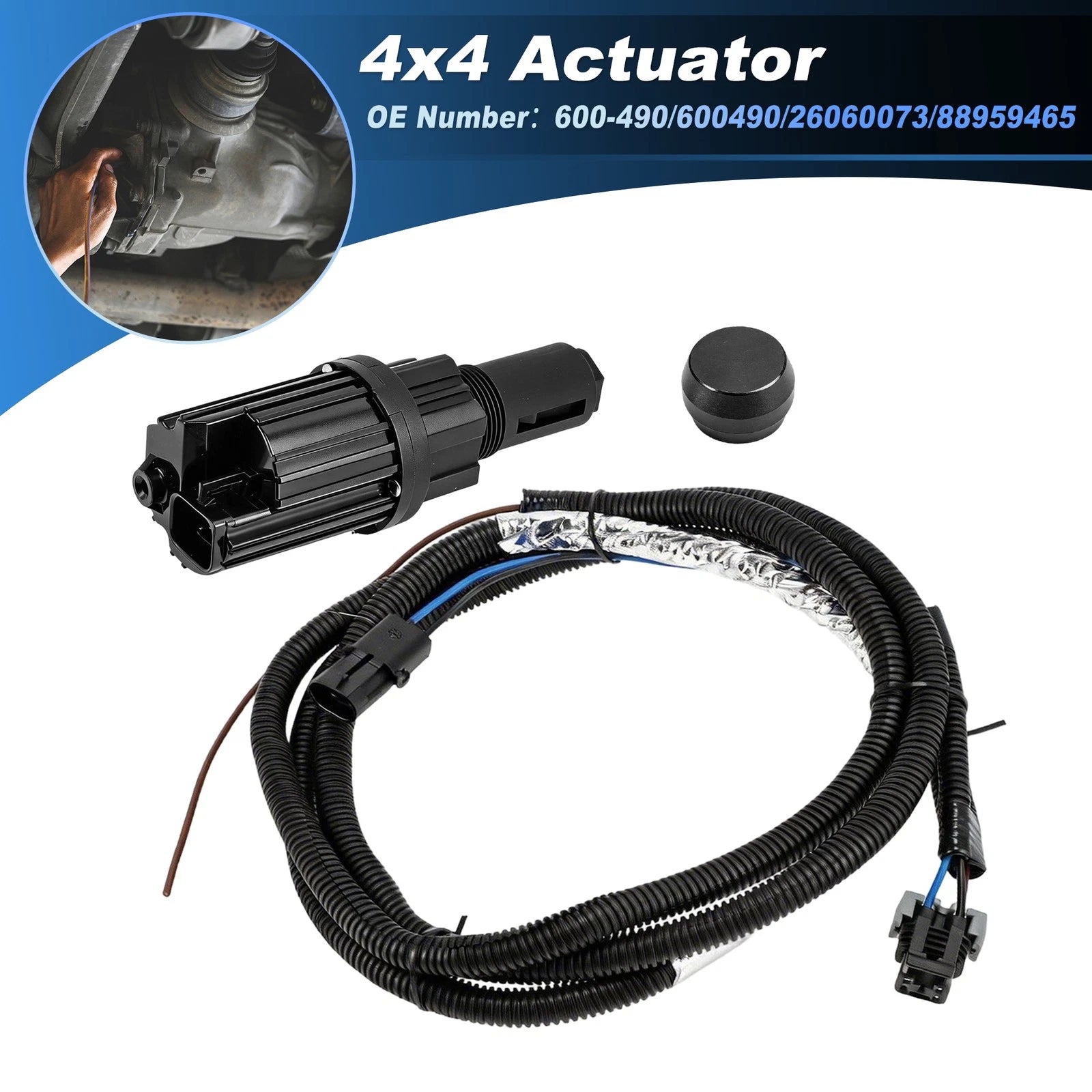 4WD Actuator Harness Kit for Chevrolet K1500 K2500 K3500 (1990–1999) 600-490 26060073