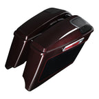 4" Stretched Saddlebags for Harley Touring (2014–2023) Midnight Crimson/Vivid Black