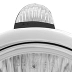 Headlight Assembly Replacement for Black Guide 682-C Style H4 LED Signal (—)