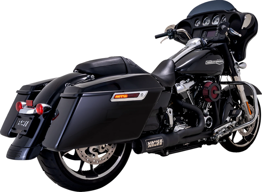2-into-1 PCX Black Exhaust for Harley Touring (2017–2022)