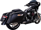 2-into-1 PCX Black Exhaust for Harley Touring (2017–2022)