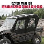 PVC Cab Enclosure Clear Upper Windows Soft Door for Kawasaki KRT750 Teryx4 (2016–2025)