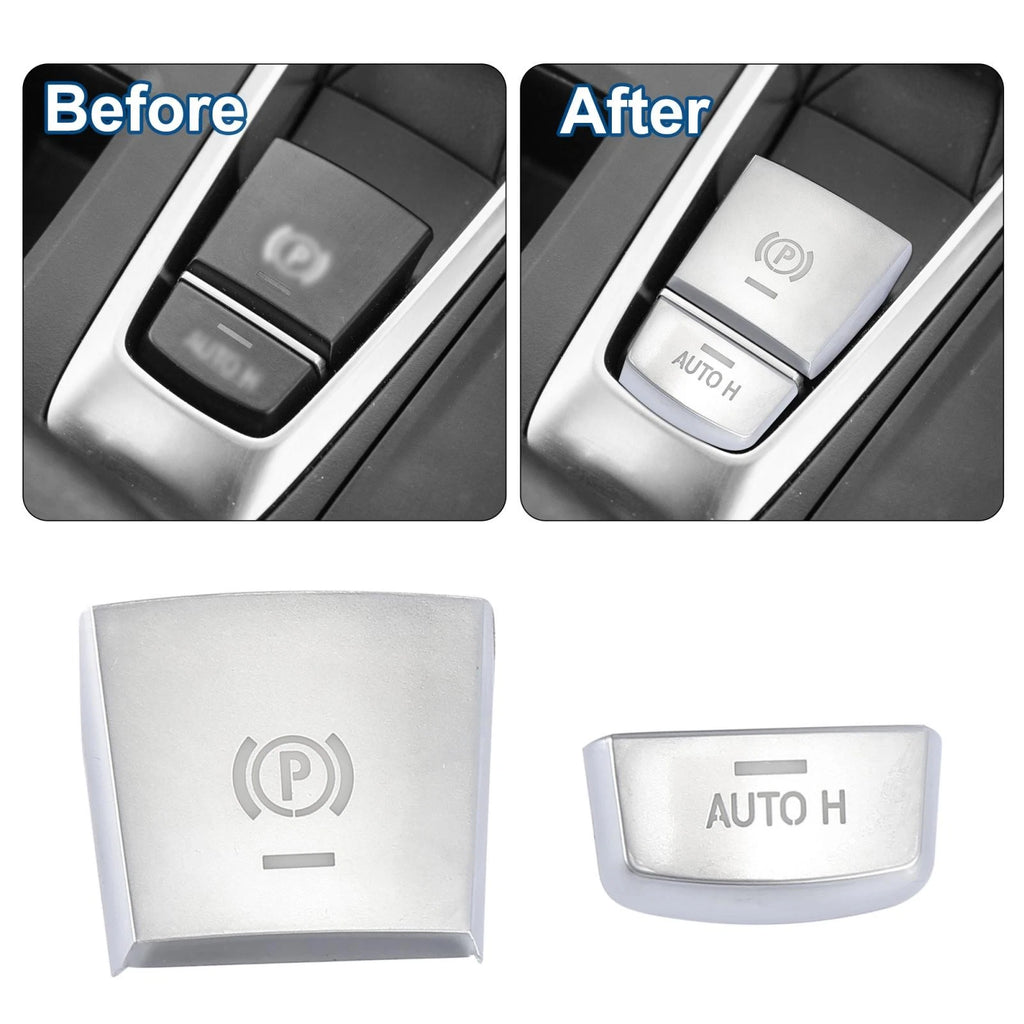 Set of 4 Parking Brake Switch P Button Covers for BMW X4 X5 X6 X7 (2011–2017)