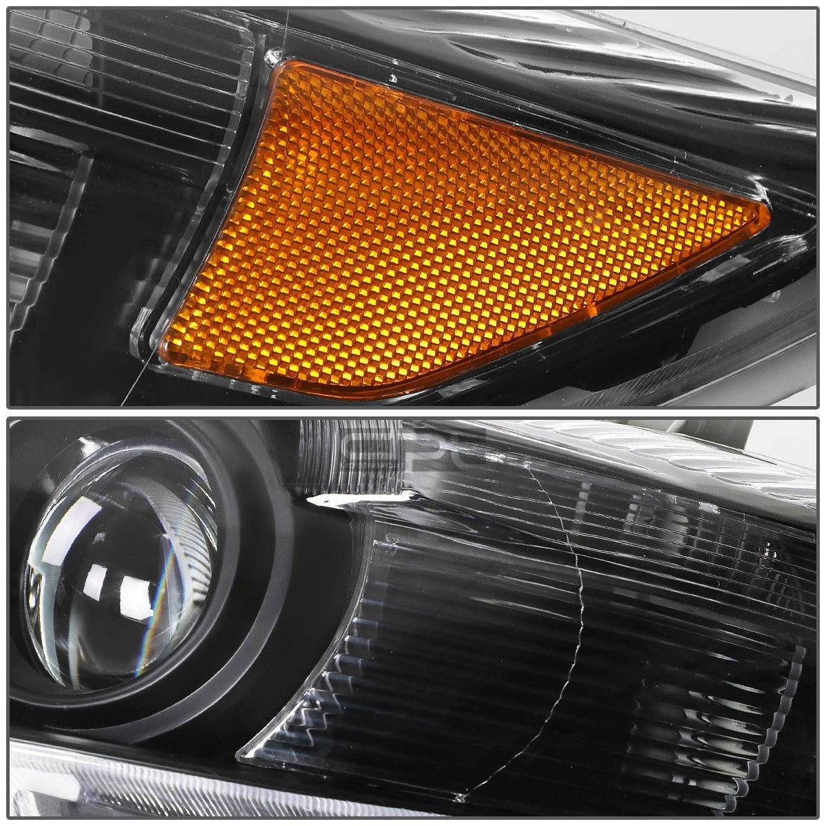 Projector Headlights for Toyota Camry (2010–2011) - Black Housing, Amber Corner