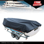210D Waterproof Boat Cover for V-Hull Runabout 17-19FT (Fits Various Models)