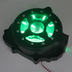 Black Left Engine Stator Cover with Green LED for Honda CBR 600RR (2003–2006)