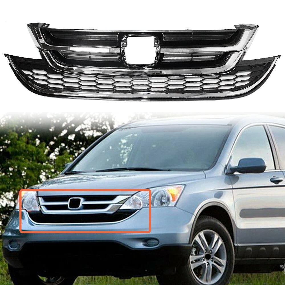 Chrome Front Bumper Grille for Honda CR-V (2010–2011)