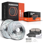 Front Drilled Brake Rotors and Ceramic Pads for Toyota Camry (1992–2001)