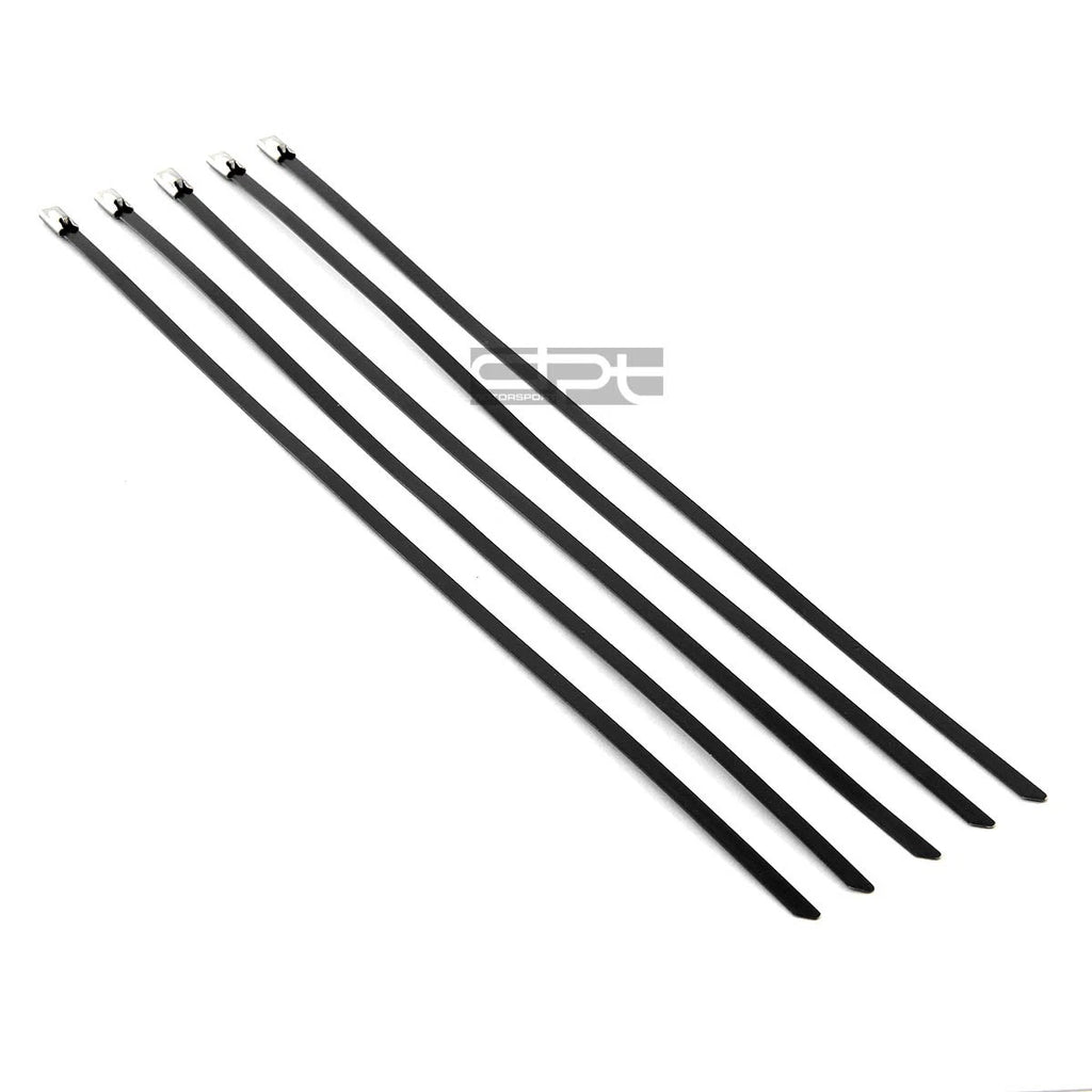 12" 5MM Stainless Black Self-Locking Zip Tie for X5