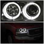 LED Halo Projector Headlight Bumper Lamps for Sierra 1500 2500 (1999–2006)