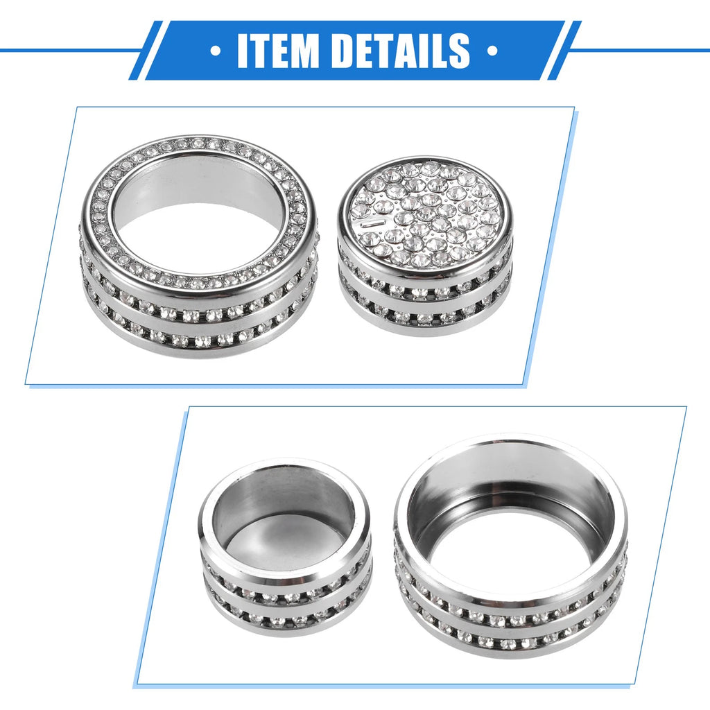 Set of 4 AC Audio Volume Tune Switch Knob Ring Covers for Toyota Camry 