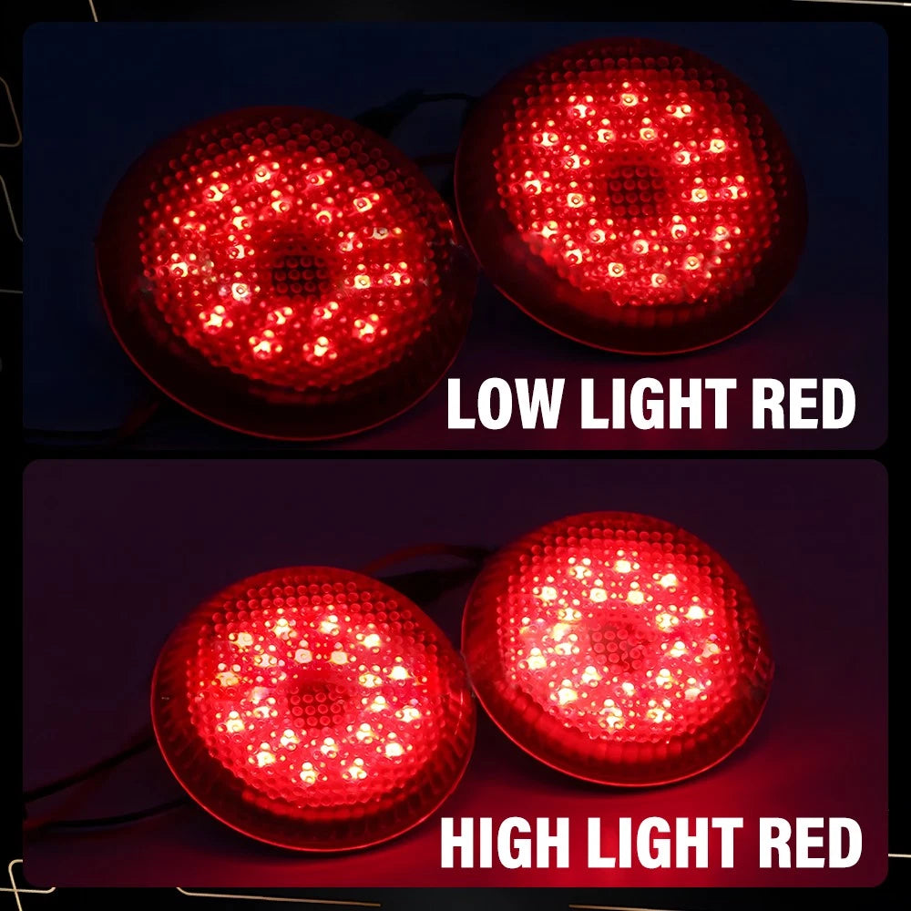 Set of 2 LED Rear Bumper Reflector Brake Tail Fog Lights for Toyota Corolla (2007–2010)
