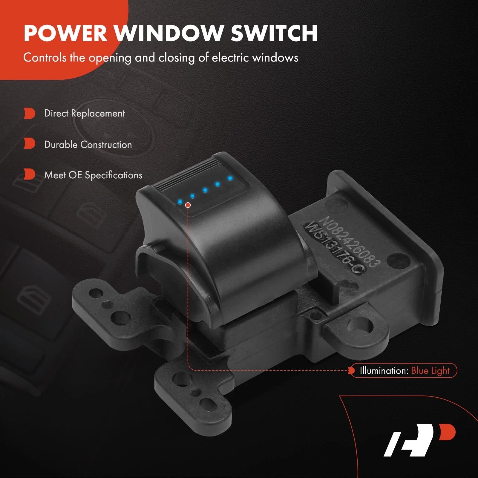 Front Right Power Window Switch for Honda Civic (2001-2005)