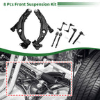 8 Pcs Front Lower Control Arms for Ford Edge (2007–2014) No.K620486/K620487/ES800473