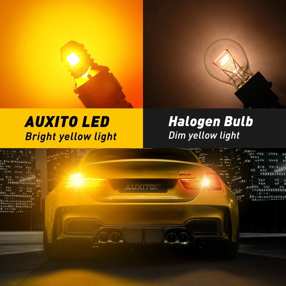 2X AUXITO 3157 Amber LED Turn Signal Light Bulbs for