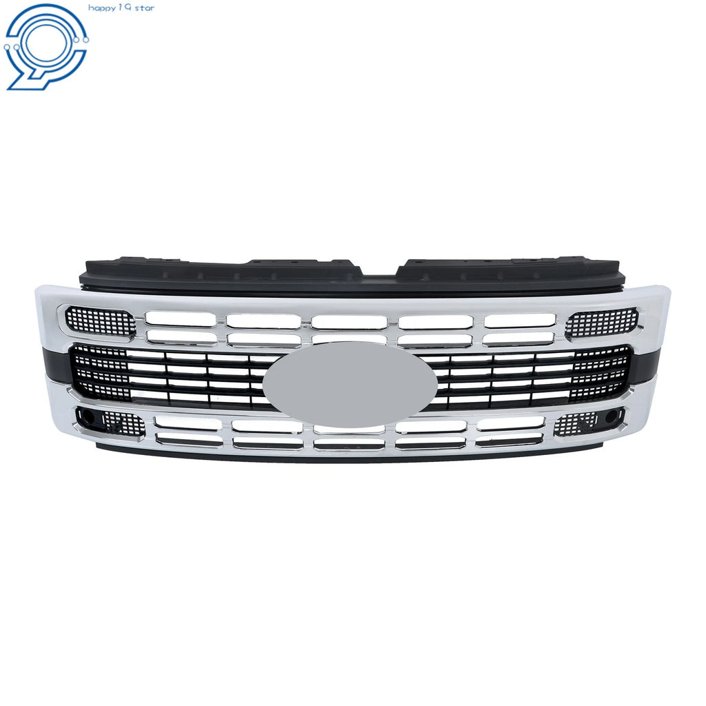 Front Upper Grille with Chrome Trim for Ford F250 Super Duty (2023-2024)