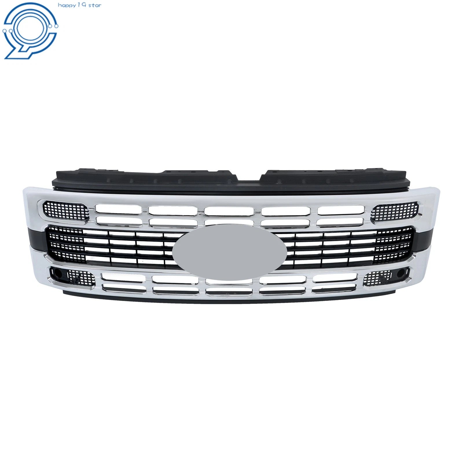 Front Upper Grille with Chrome Trim for Ford F250 Super Duty (2023-2024)