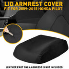 Set of 2 Leather Armrest Console Lid Covers for Honda Pilot (2009–2015)