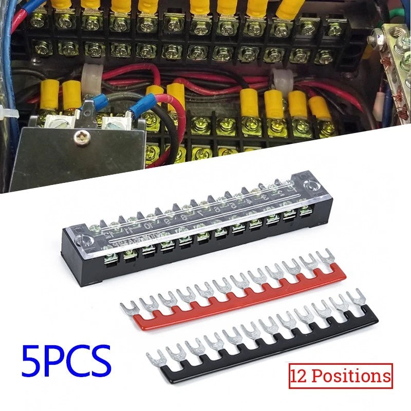 15pcs Set Power Distribution Bar Terminal Block Kit for Car Marine