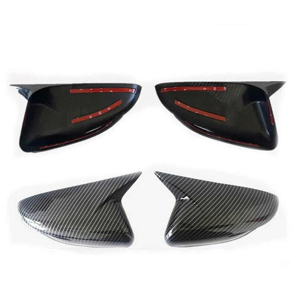 Carbon Fiber Look Rearview Side Mirror Covers for Kia Forte EX Sedan (2014-2020)