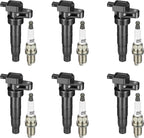 Ignition Coil and Iridium Spark Plug Set for Hyundai Santa Fe 3.3L (2010–2012)