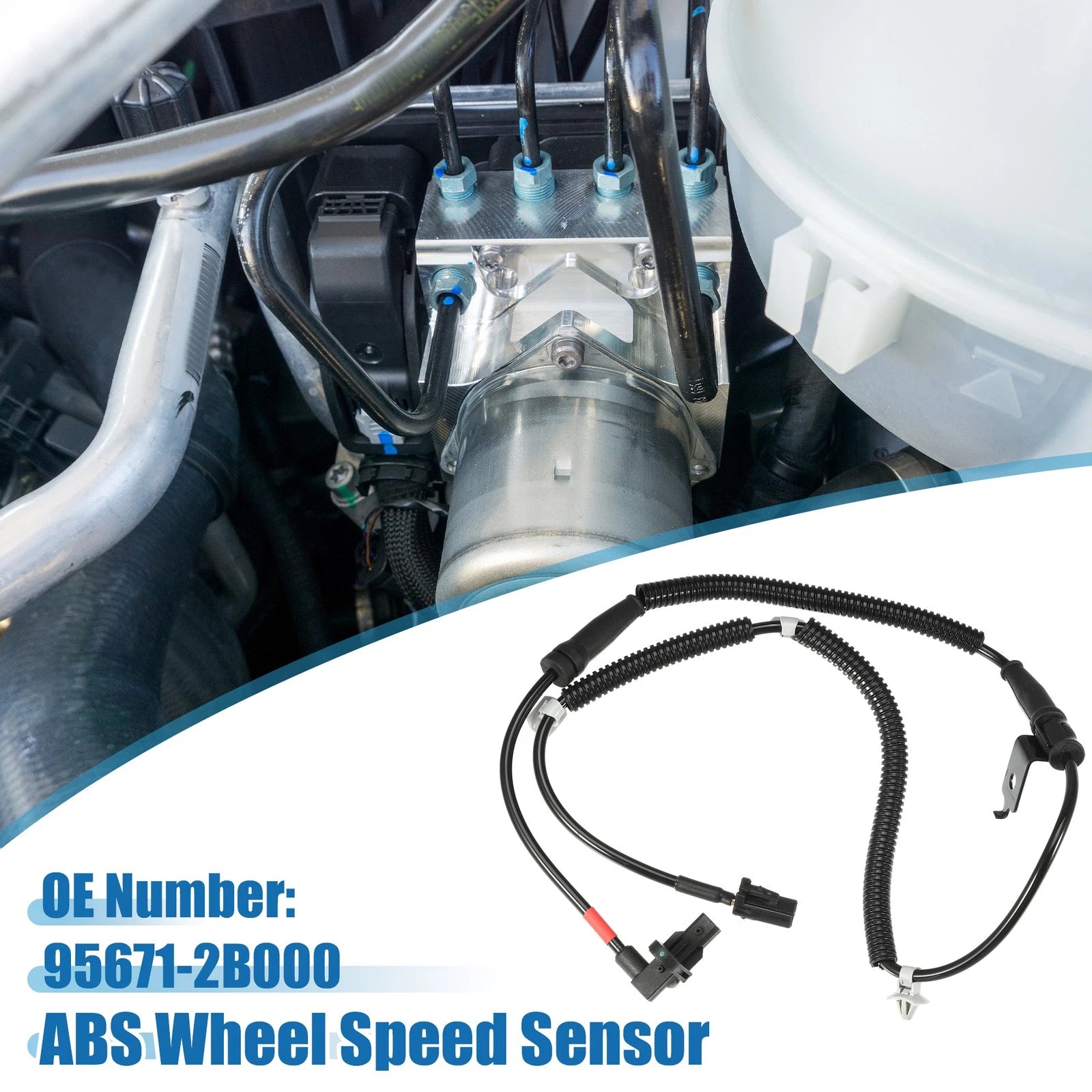 Front Right ABS Wheel Speed Sensor No. 95671-2B000 for Hyundai Santa Fe (2007–2009)