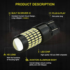 2X LED Back Up Reverse Light Bulbs for AUXITO 7443 7440 (6000K)