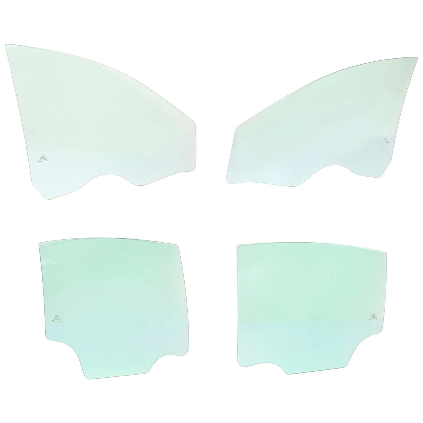 Set of 4 Door Glasses for Chevy (Front & Rear, Left & Right)