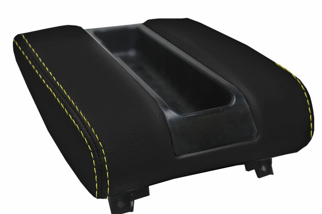 Center Console Lid Armrest Leather Cover for BMW E39 (1997–2003) Yellow Stitch