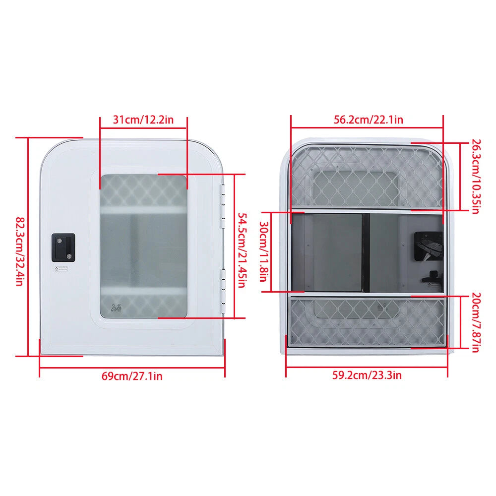 Passenger Side RV Entry Door for Teardrop Trailer (26" W × 32" H)