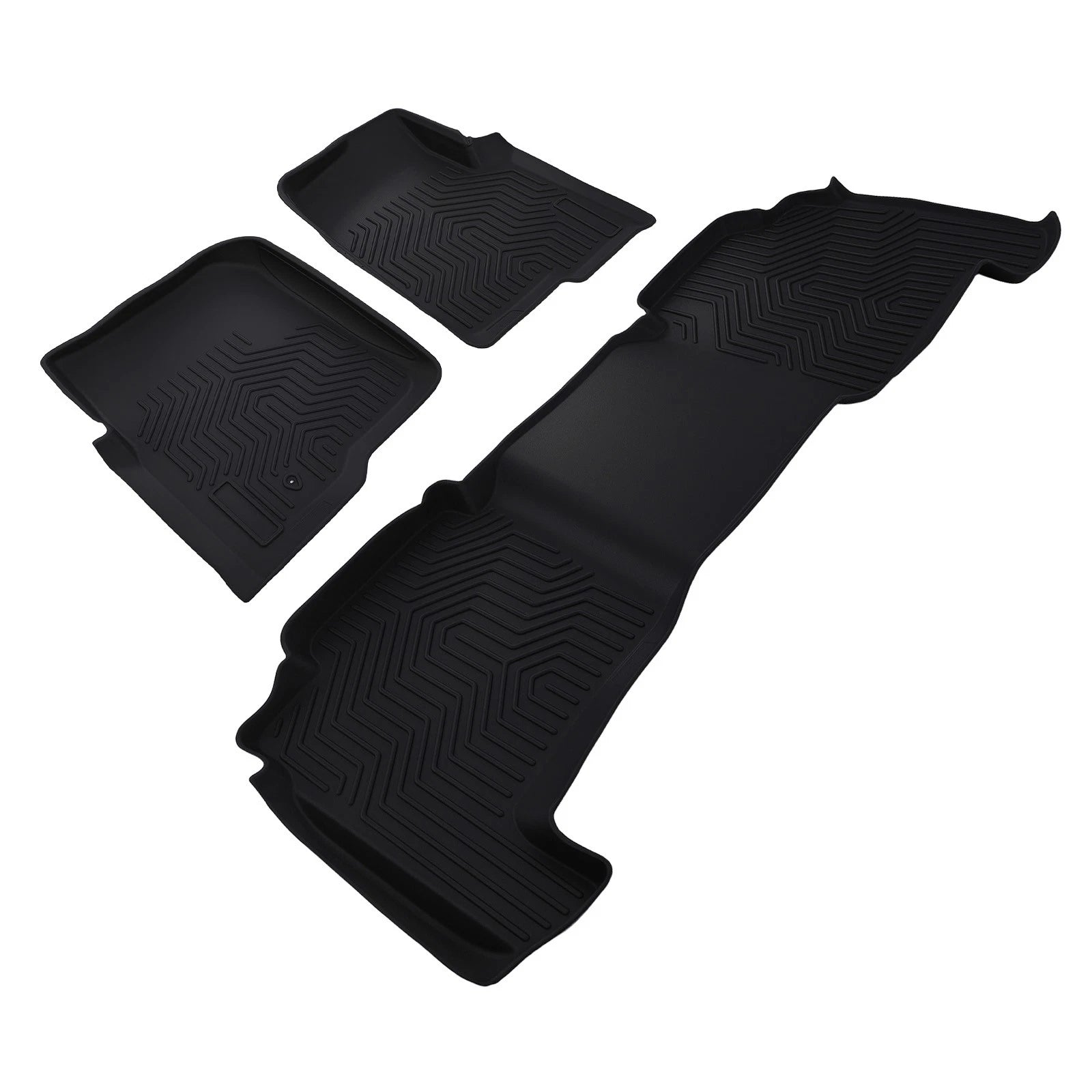 Set of 4 Black Floor Mats for Ford F-150 Super Crew Cab (2004–2008)