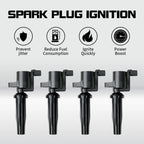 Set of 4 Ignition Coils for Ford Mazda Transit Focus (2.0L 2.3L) FD505 UF621 DG507 DG541