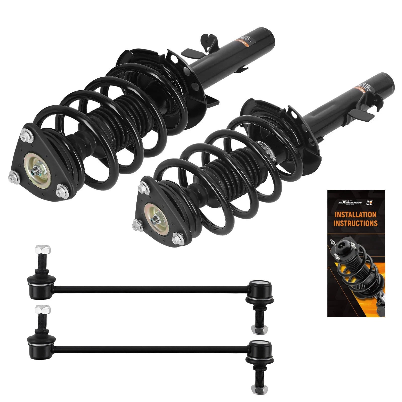 Front Quick Struts w/Coil Spring & Sway Bar End Links for Ford Escape (2014–2019)