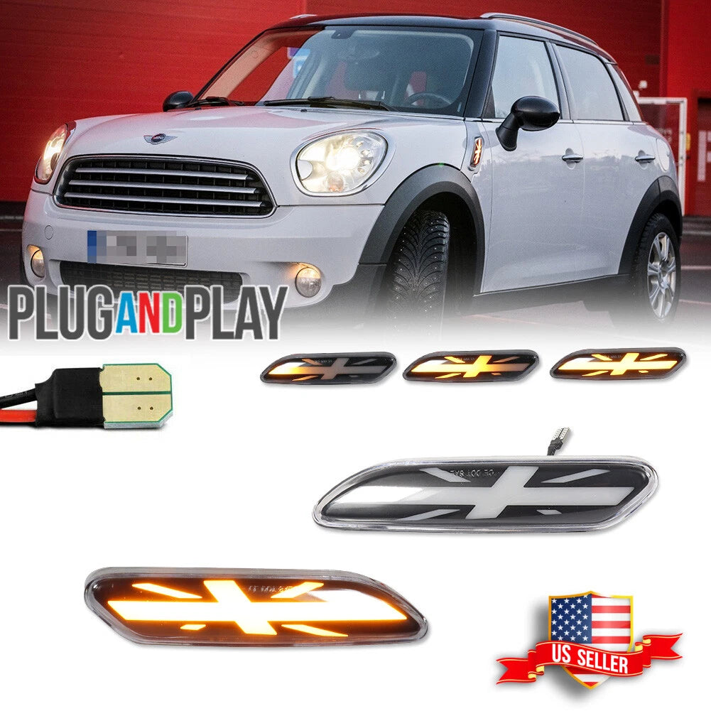 Amber LED Front Side Marker Lights for Mini Cooper R60 R61 (2011–2016)