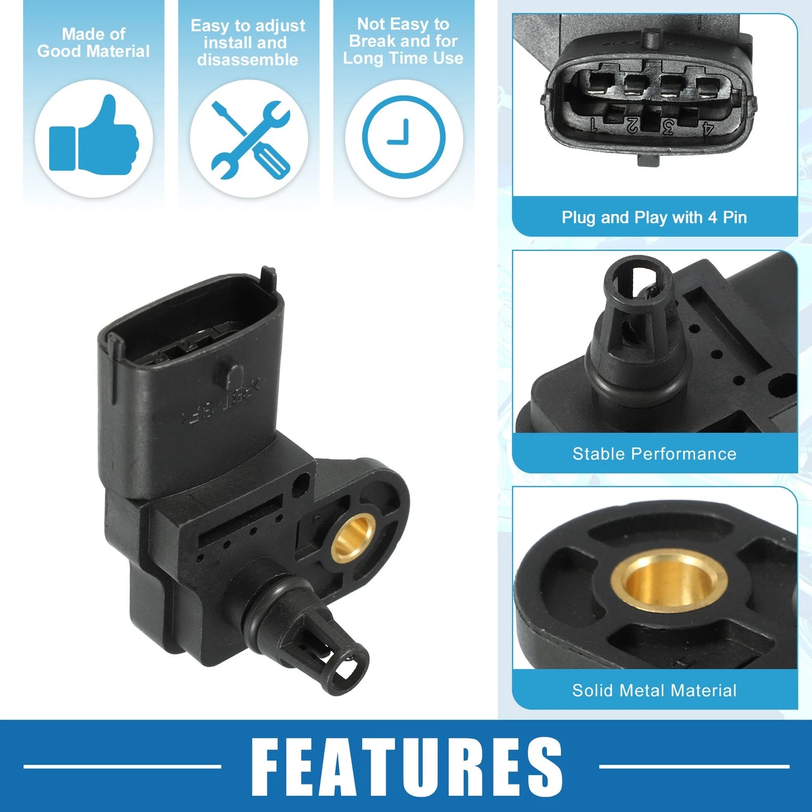 Manifold Absolute Pressure Sensor WE0118211/55568175 for Buick Encore (2013–2020)