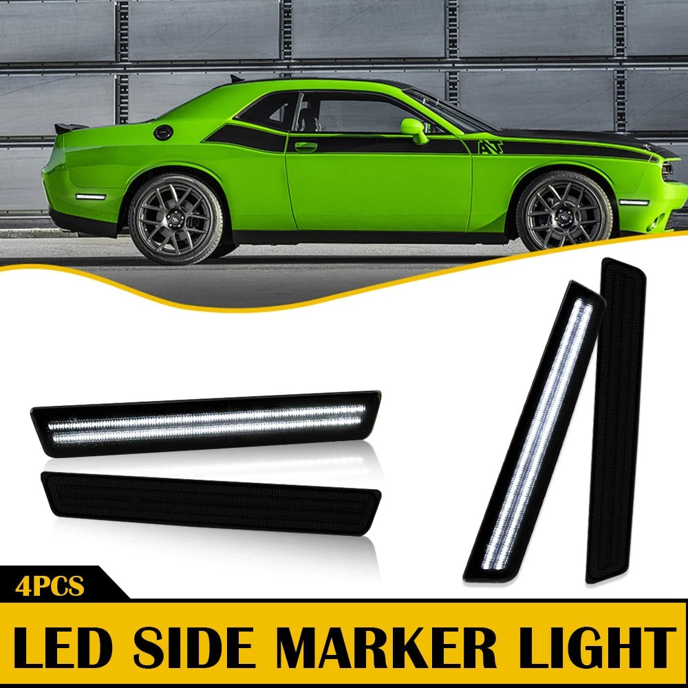 Smoked LED Side Marker Lights for Dodge Challenger (2015–2022)