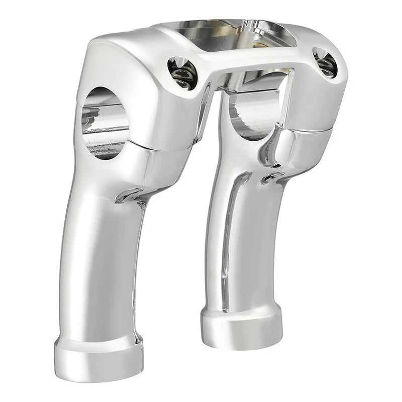 Chrome 4" Handlebar Riser Clamp Kit for Harley Softail Street Bob (2018–2024)
