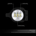 Chrome Clear LED Fog Lights for Jeep Wrangler JL Gladiator (2018–2026)