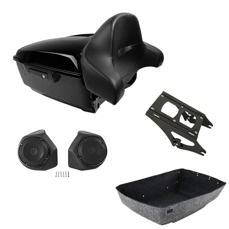 Trunk Mount Speakers Pad Backrest for Harley Touring Road Glide (2014–2026)