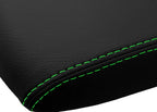 Leather Console Lid Armrest Cover for Toyota Prius (2010–2015) Green Stitch
